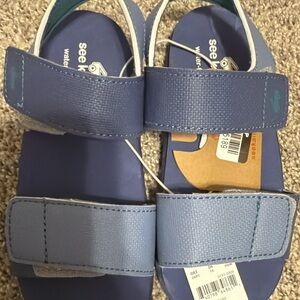 See Kai Run Navy and Light Blue Kids Sandals